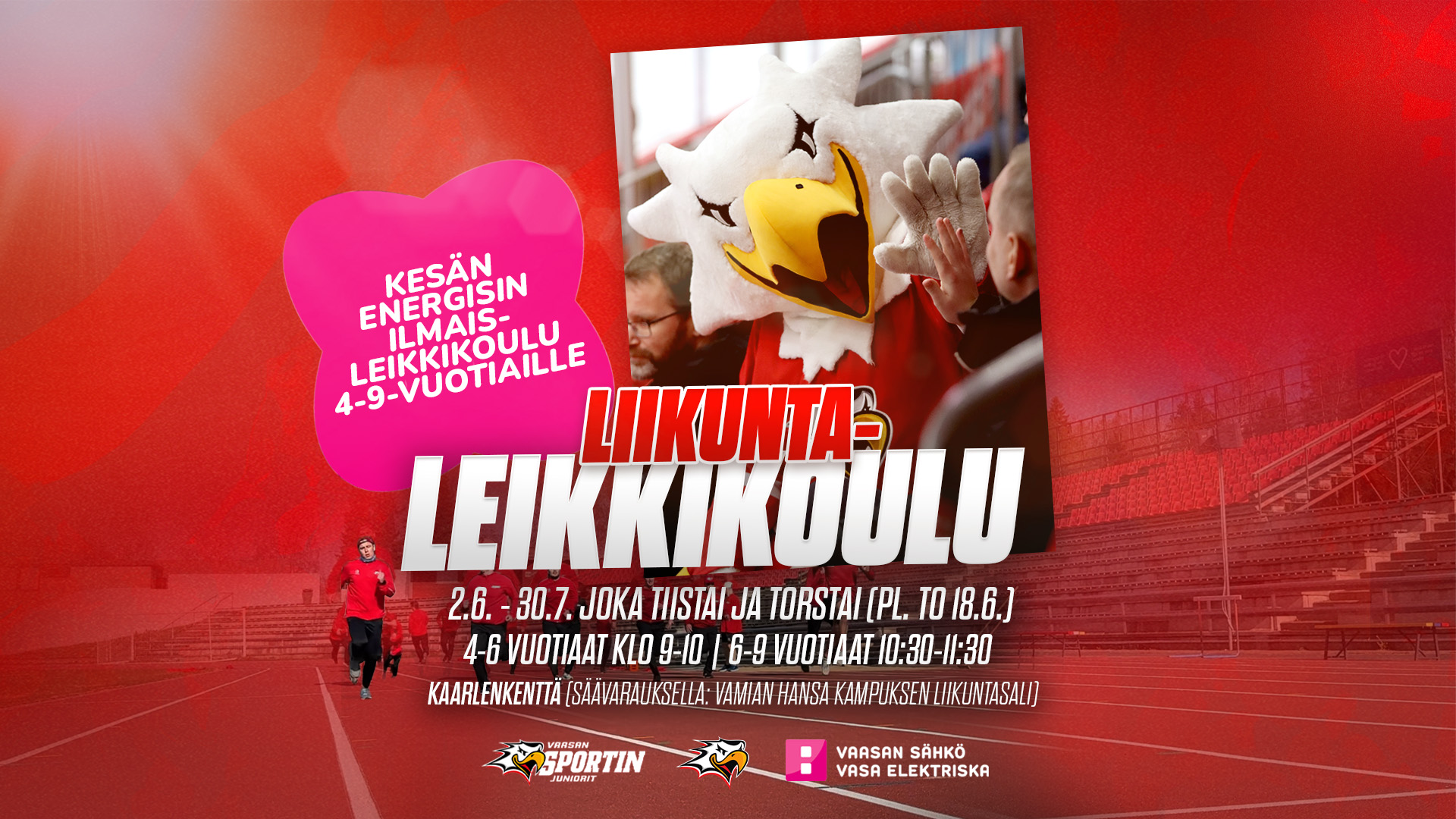 Featured image for “KESÄN ENERGISIN LIIKUNTALEIKKIKOULU 4-9 -VUOTIAILLE”